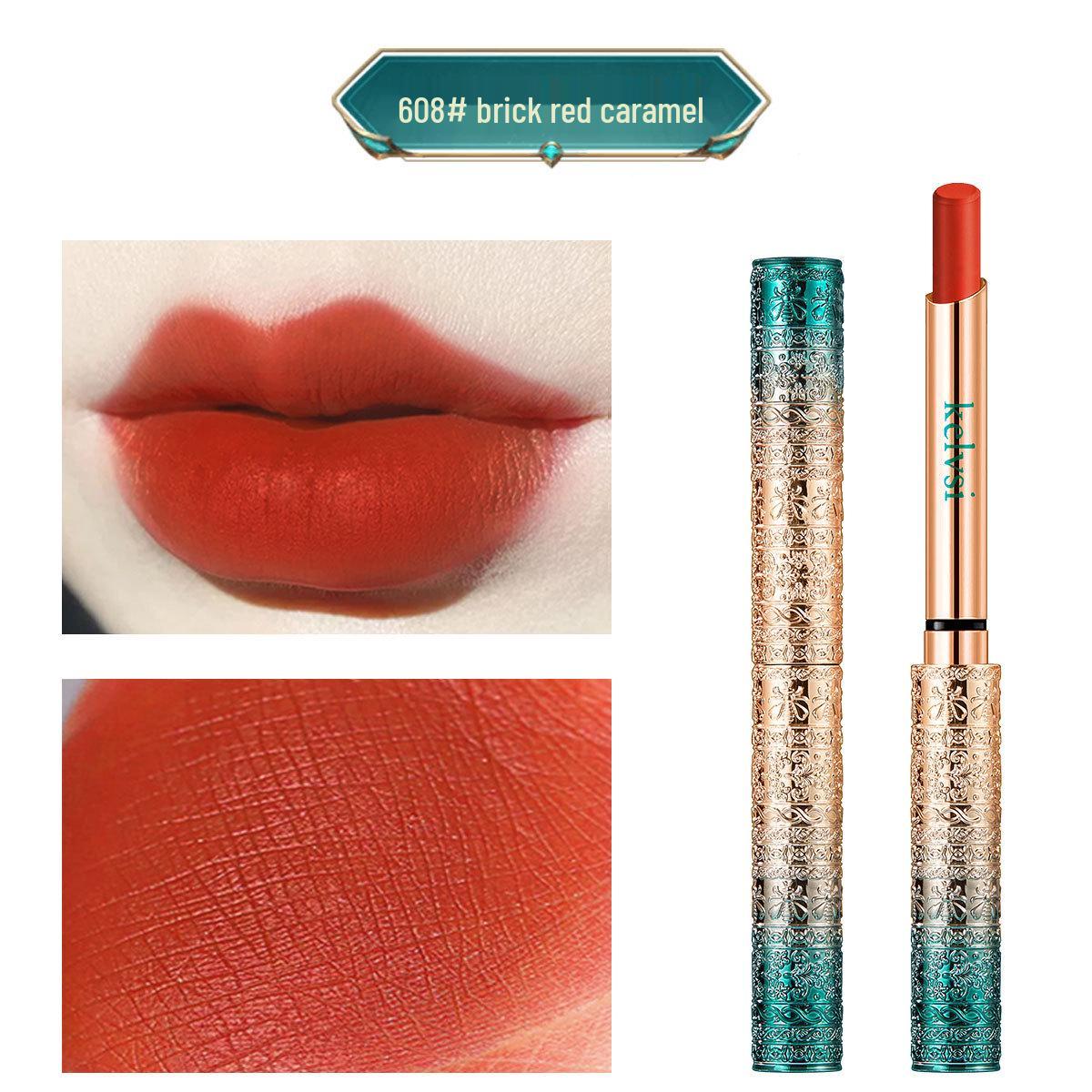 

Ke Lv Si Yue Yan Velvet Matte Lipstick: Long-Lasting, Non-Stick, Non-Fading, Chinese Style, Student Edition 0.8g