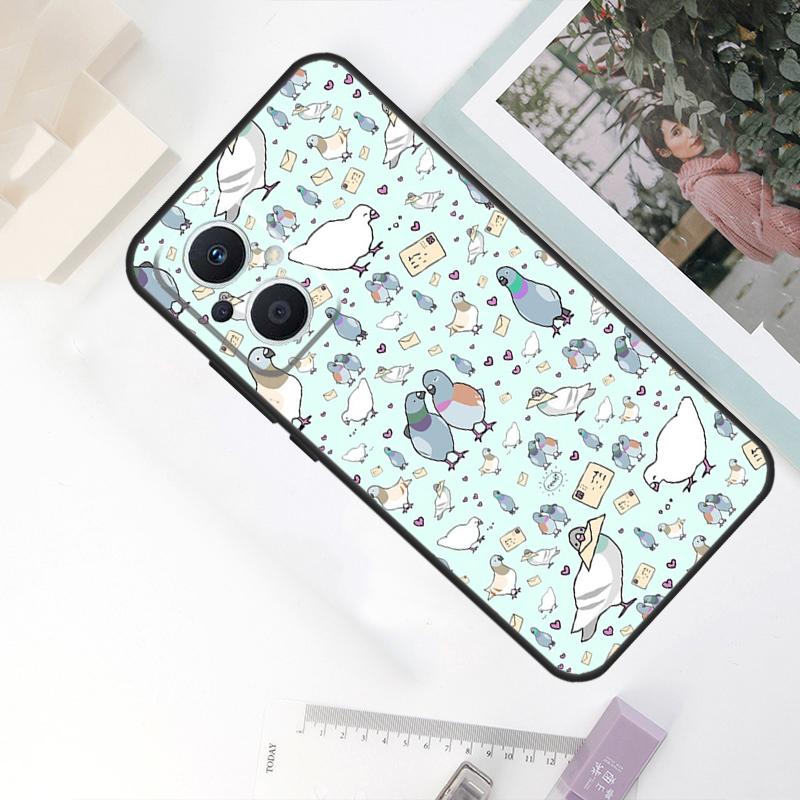 Pigeons Collage Case For OPPO Reno 10 Pro 11 F 8T 4Z 5Z 4 5 6 7 8 Lite OPPO Find X5 X6 Pro X2 X3 Lite Cover