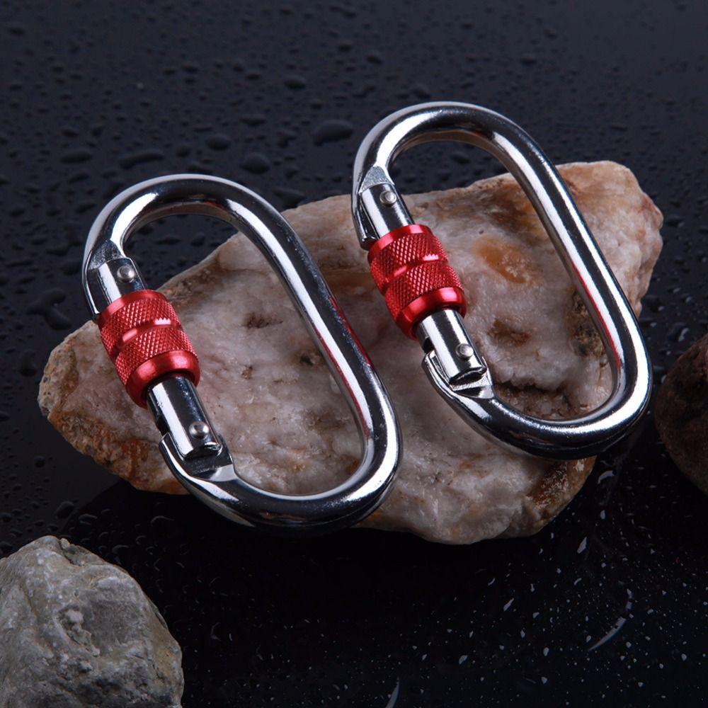 25KN High Strength Safety Auto Lock Buckle Aluminum Zinc Zinc Alloy Outdoor Sports Buckle  Rock Climbing