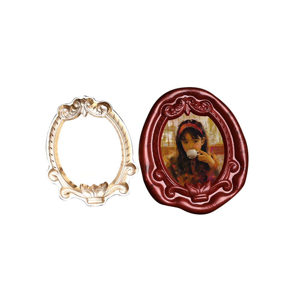 Special-shaped Fire Paint Head Photo Frame Relief Sealing Wax Head DIY Manual Account Invitation Envelope for Gift Scrapbooking