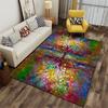 Colorful Tree Reflection Art suitable as a non-slip mat for the living room or bedroom sofa