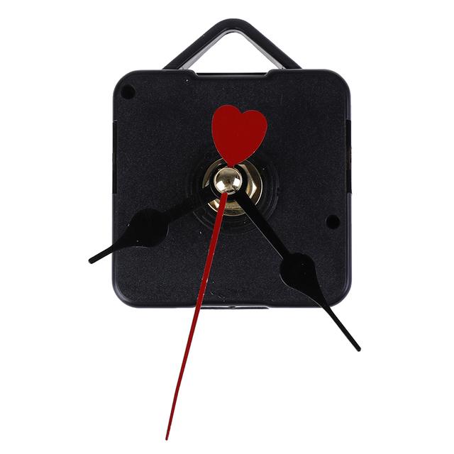 Silent Wall Clock Quartz Needle Movement Black and Red Hands Replacement Part Repair Kit Tool Set Clock Mechanism