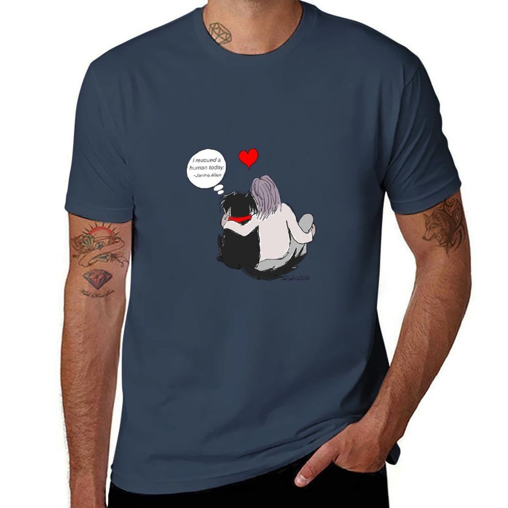 I Rescued A Huunisex Tshirt Casual Minimalist Short Sleeve Top