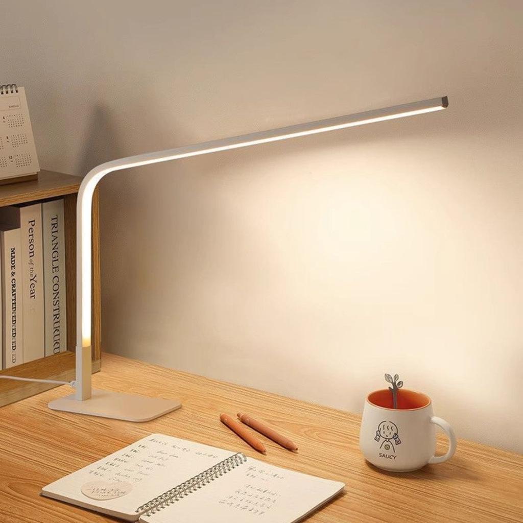 USB powered LED reading desk lamp with eye protection design, adjustable brightness and color change, suitable for home office a
