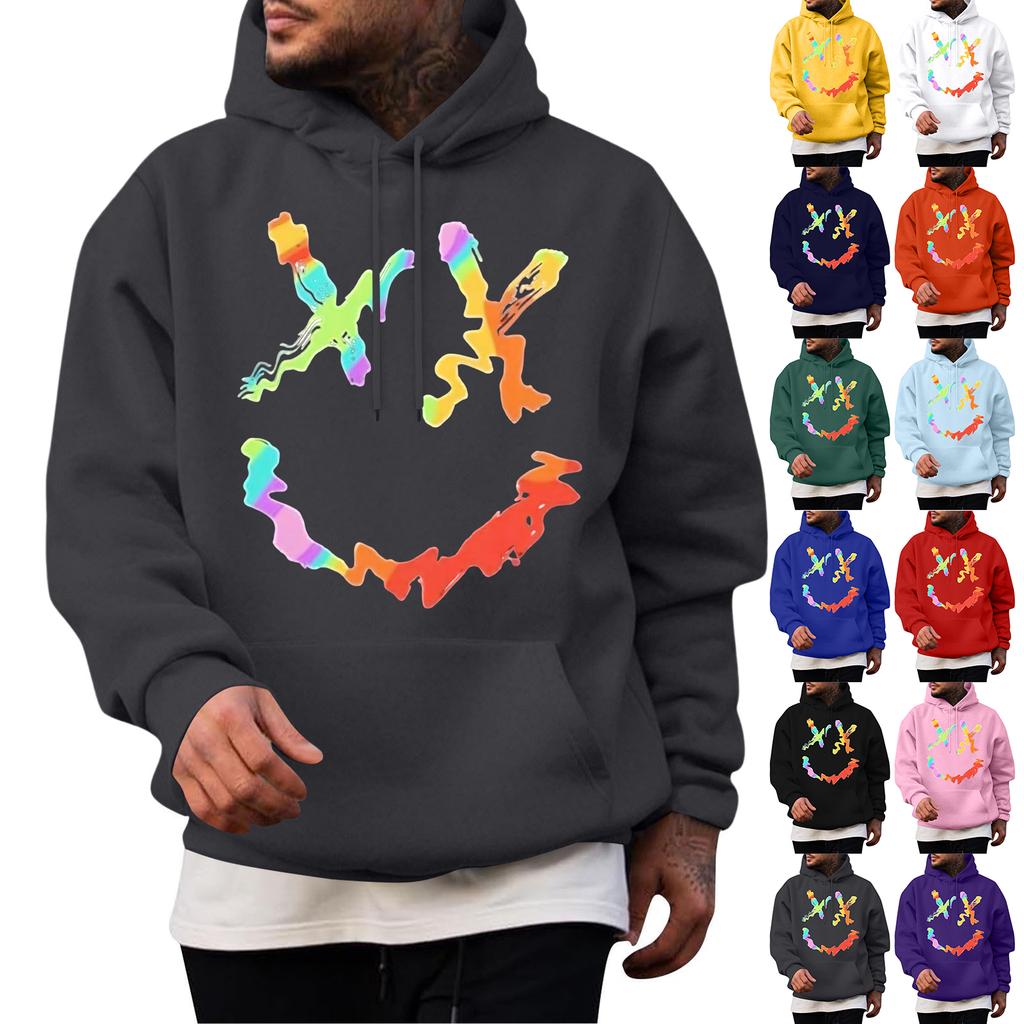 Men's Casual Hoodie Fashion  Sweatshirt With Hood Leisure Tops Teenager Streetwear Fashion Long Sleeve Shirt Warm