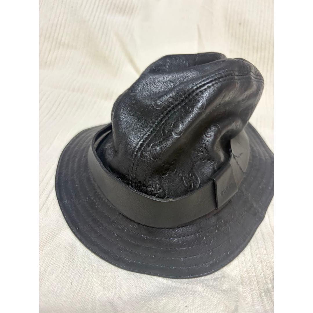Used GUCCI leather hat
