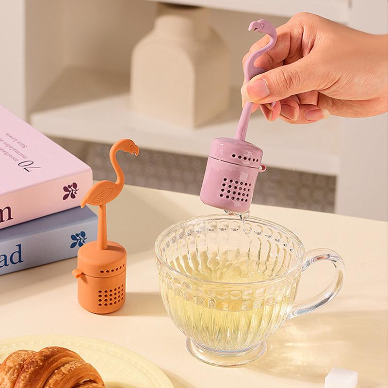Flamingo Silicone Tea Infuser - Creative Cartoon Tea Brewer & Filter Tool