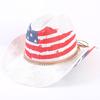 American Flag Cowboy Hat Popular Men's and Women's Sunshade Top Hat Independence Day Party Western Style Fashion Straw Hat
