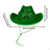 Green Cowboy Hat Chic Wide Brim for Dressing Up Cosplay Stage Performance