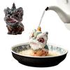 Lion Tea Pet Color-Changing Ornament for Tea Table Decoration Traditional Auspicious Lion Design National Trend Culture Tea Accessory