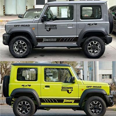 Suitable for the New Suzuki JIMNY Car Stickers, Decorative Off-road Vehicle Side Skirts, Striped Stickers.