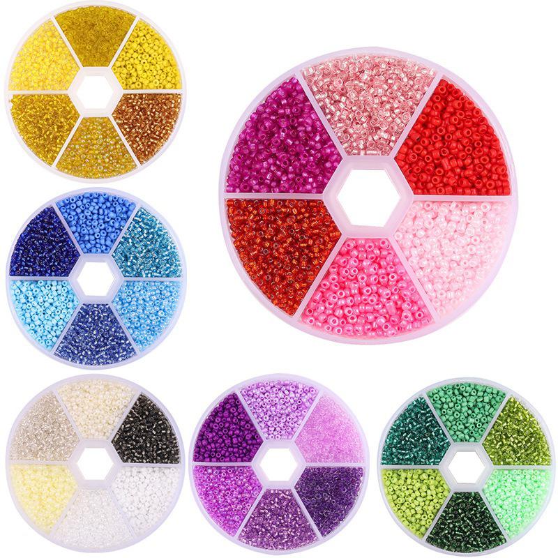 

2-3mm Glass Seed Beads Combination Set for DIY Jewelry Making 1 set/package