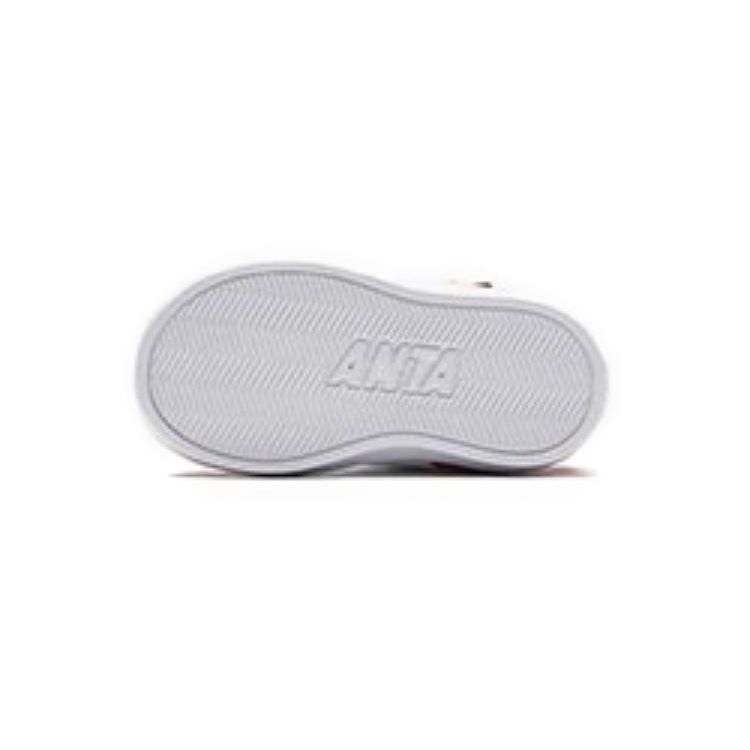 Anta Comfortable Durable High-Top Walking Shoes Baby Shoes White Black Red A312340002-1