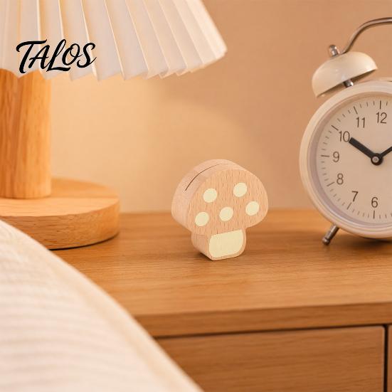 No Scratch Photo Holder Wooden Mushroom Place Card Holder, Mini Hedgehog Table Number Solid Wood Clip Farmhouse Note Picture for Home Office Shape