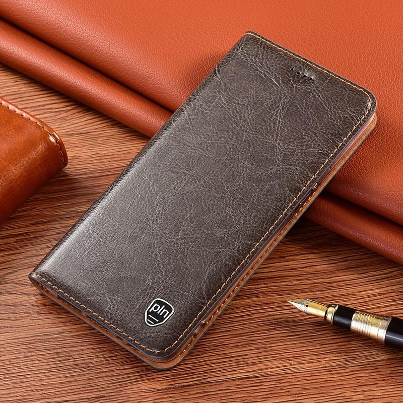 Genuine Leather Flip Case LG V60 ThinQ V50 G8 G7 K40S Stylo 2 With Magnetic Shockproof Stand