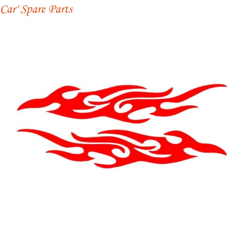 Y4UA Reflective Flame Car Decals Stickers for Scratch Hiding Increased Safety 1 Pair