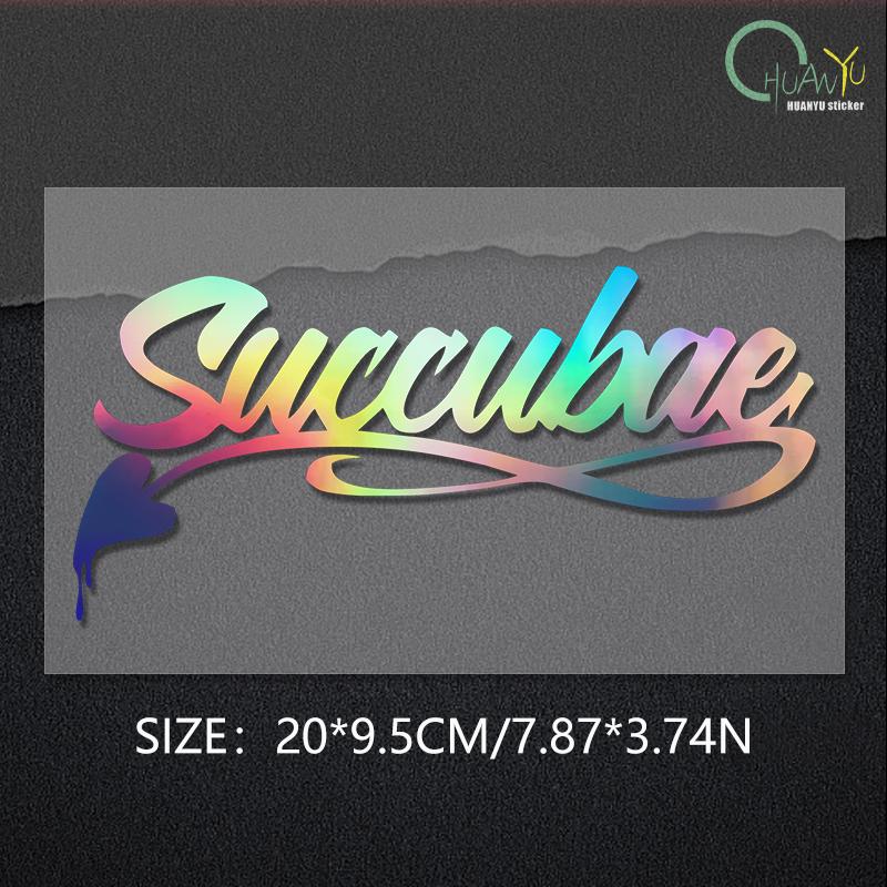 

Милая маленькая дьяволица-ведьма Суккуба наклейки на машину, украшения для окон, наклейки на кузов автомобиля, водонепроницаемые наклейки, наклейки на мотоцикл 20x9.5cm
