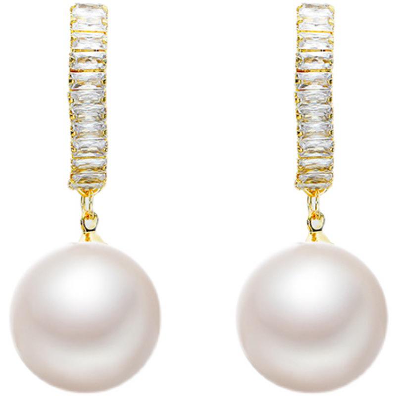 S925 Silver French Pearl Stud Earrings for Women - 2023 Trendy Korean High-End Design