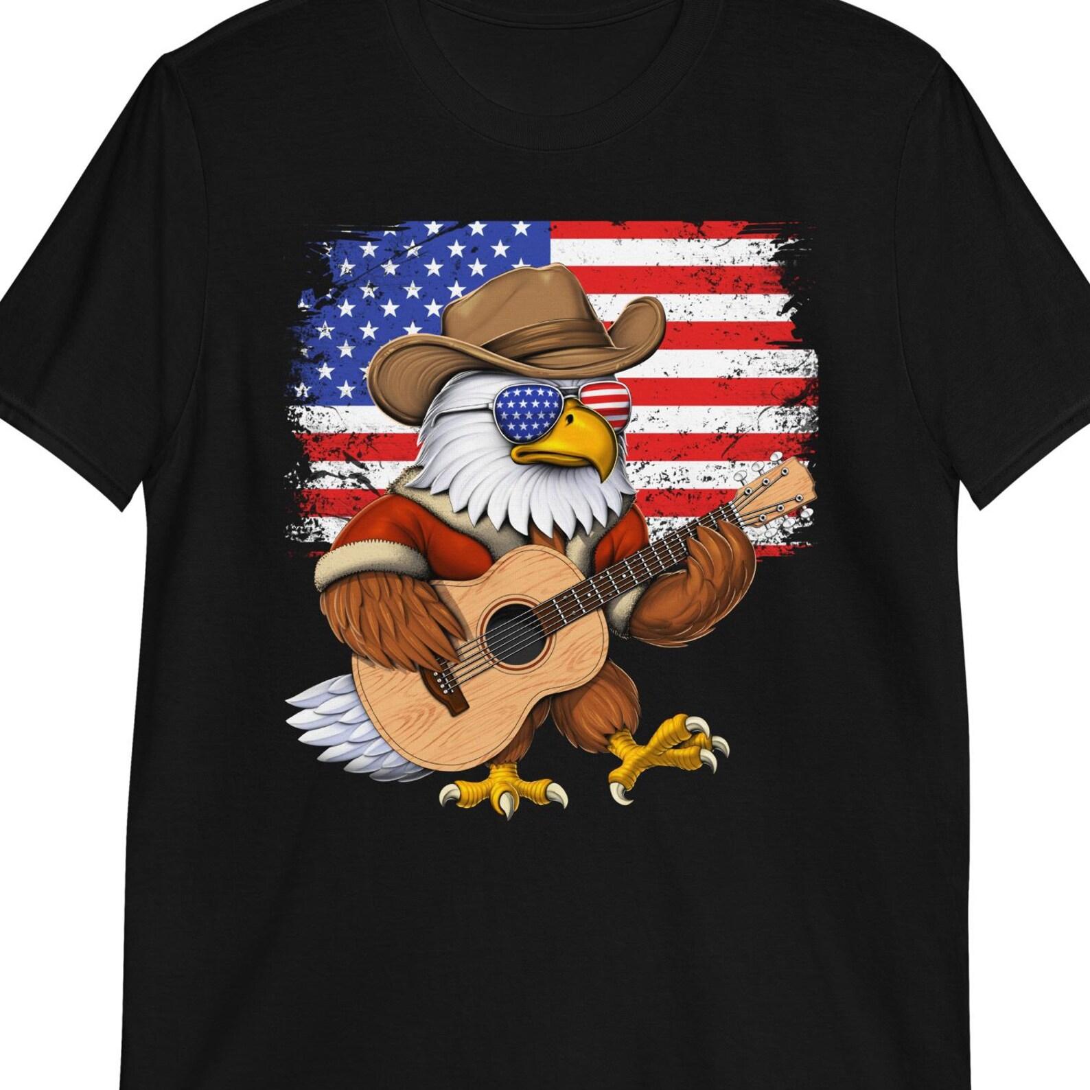 USA Flag T-Shirt: American Bald Eagle Tee 160