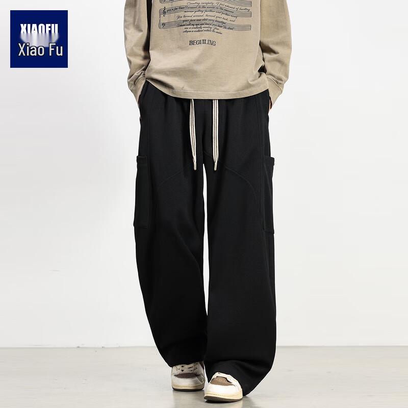 Men's Plus Size American Workwear Loose Fit Straight Leg Pants