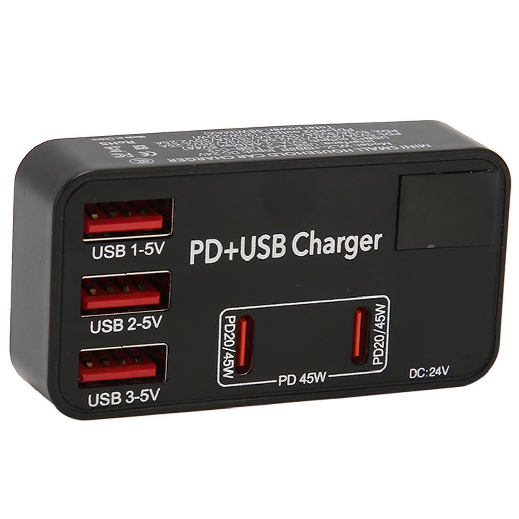 5 Ports USB Ladehub Schnellladung Mini PD Multiport Power Stock Ladestation für Notebook