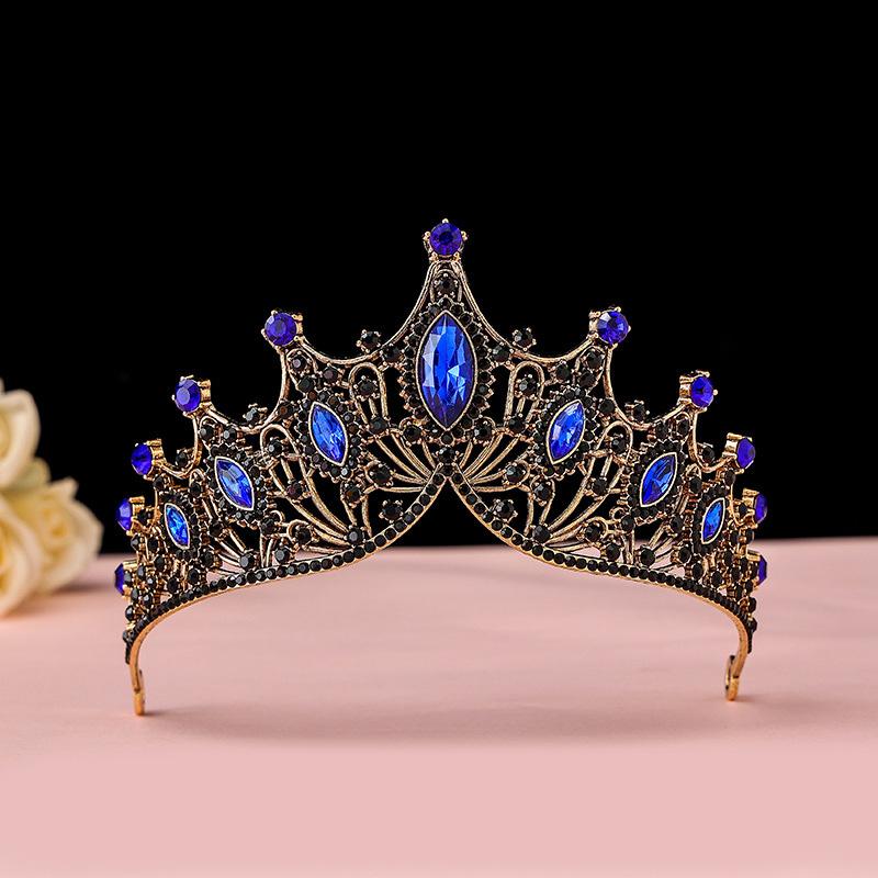 Hair Dress Jewelry Vintage Headwear Baroque Princess Queen Elegant Rhinestone For Wedding Tiara Crown Hair Accessories