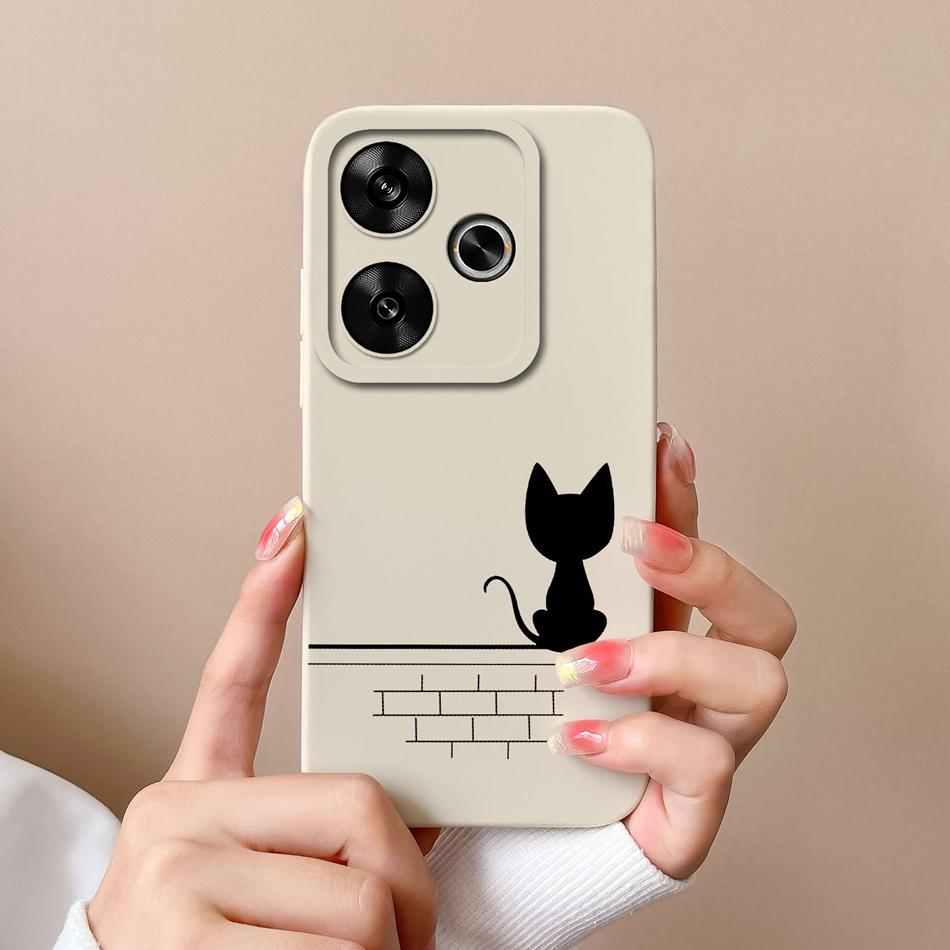 For Poco M6 Pro Case Stylish Anti Drop Funda For Xiaomi Poco M 6 M6Pro Liquid Silicone Full Protection Phone Back Cover Capa