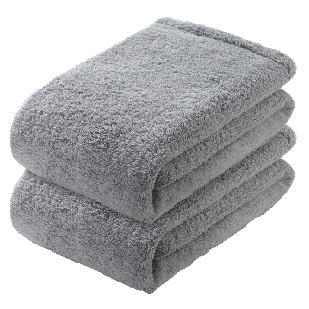 Air Kaoru Face Towel Ecstasy 2-Piece Set, Made in Japan, Oboro Towel, Thick Towel, Absorbent & Quick-Drying, 100% Cotton, Approx. 34 x 85cm, Asano