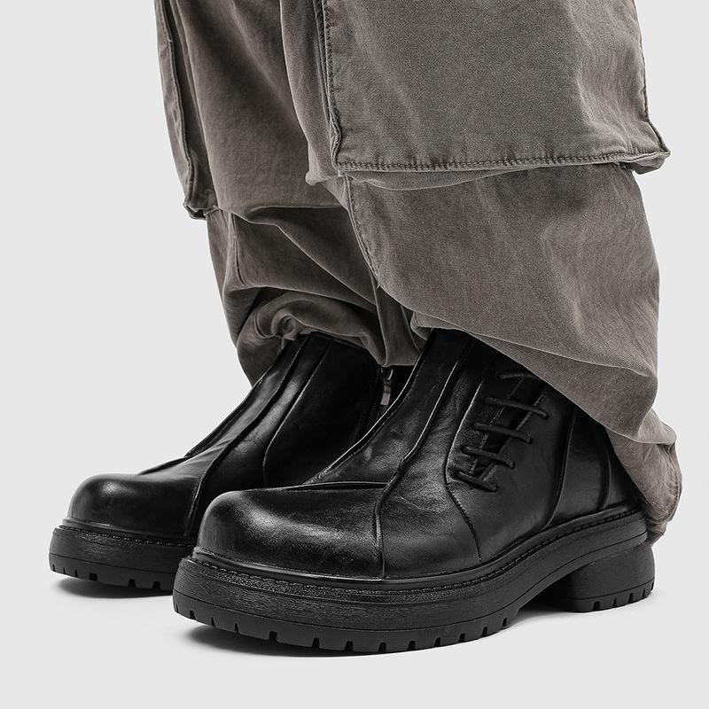 Men's Casual Boots Autumn and Winter Designer Styles Leisure Business Office Outdoor Trendy Streets 38-46 Thick Soled Shoes