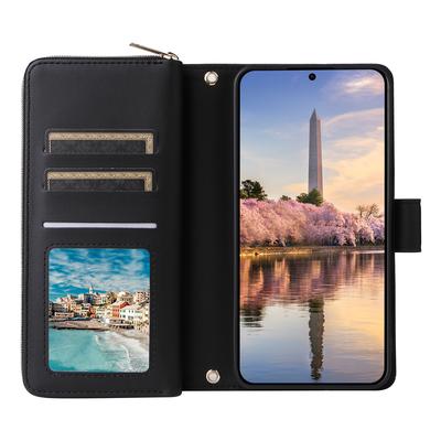 Pouzdro R20 pro Samsung Galaxy A35 5G z umělé kůže na zip se 2 popruhy