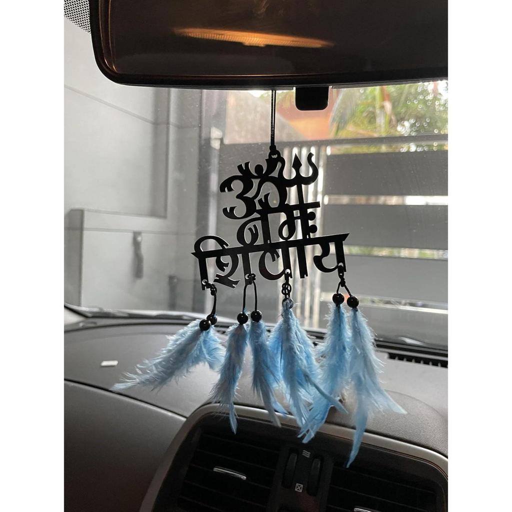 Acrylic Fancy Dream Catchers for Car Hanging Ornament | Elevate Car,Home,Office & Garden Decor | Divine God Elegance | Positive Vibes Mirror Decor