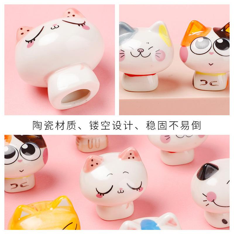 Creative Ceramic Cat Ornaments Mini Cute Desk Office Desk Room Ceramic Car Ornaments Department of Healing Birthday Gifts