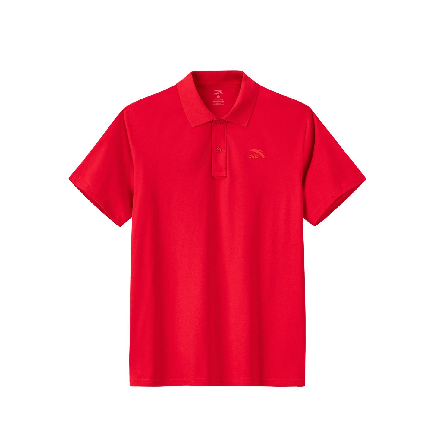 

Anta Fashionable Minimalist Brand Logo Breathable Comfortable Short Sleeve Polo Shirt Men tops 952628102-8 S
