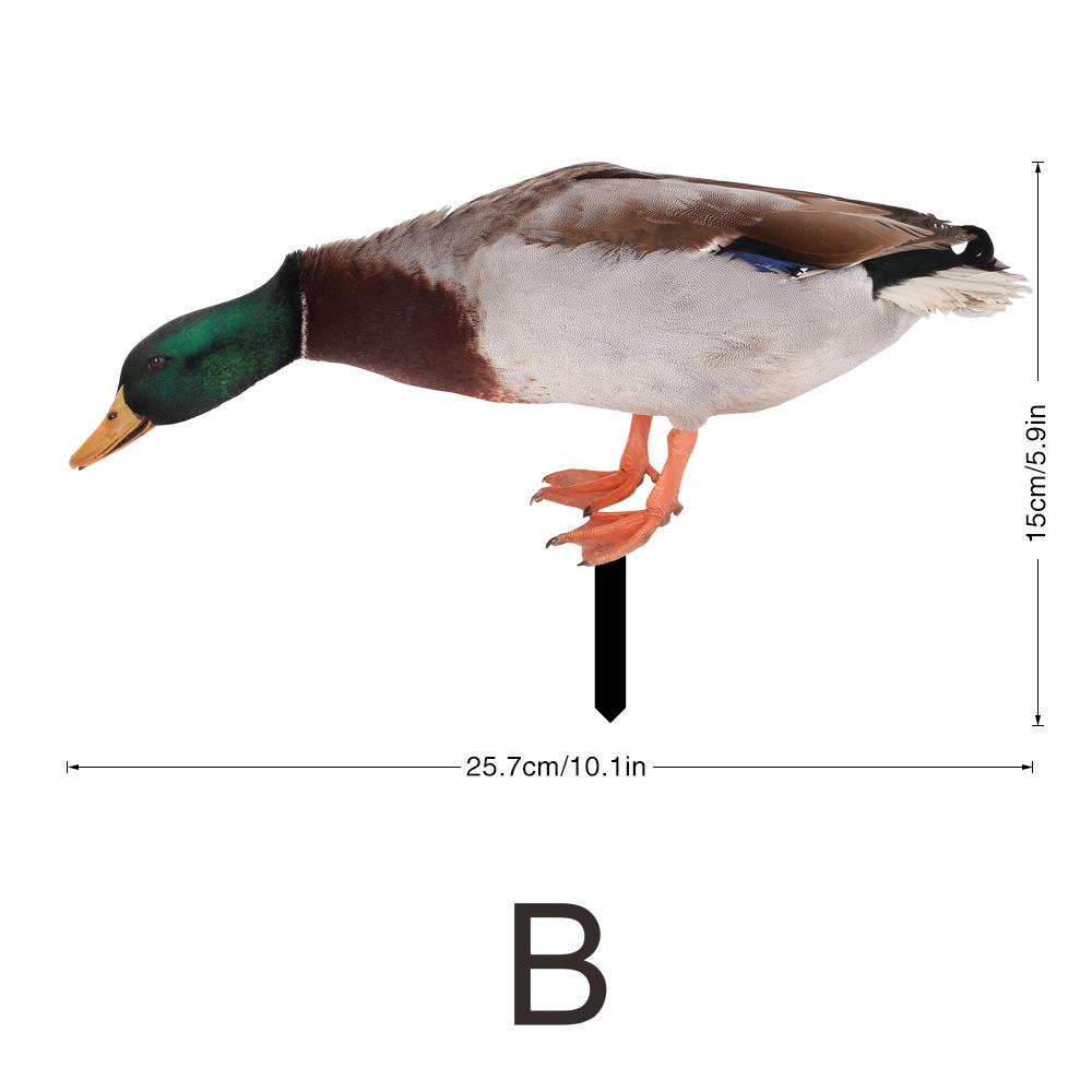 YKLU069-256 3D Rooster, Hen, Duck & Pig Outdoor Garden Decoration Plug