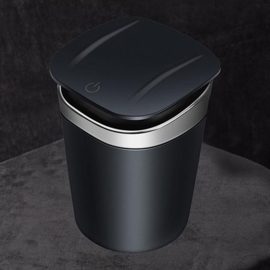 Glow in The Dark Car Ashtray Cup with LED Light Metal Liner Automatic Pop Sealing Ring for Smoke Control Portable