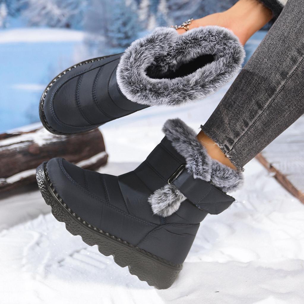 Zimní sněhule velkých velikostí, pánské a dámské fleecové a zateplené bavlněné boty, bavlněné boty se silnou podrážkou zvyšující výšku