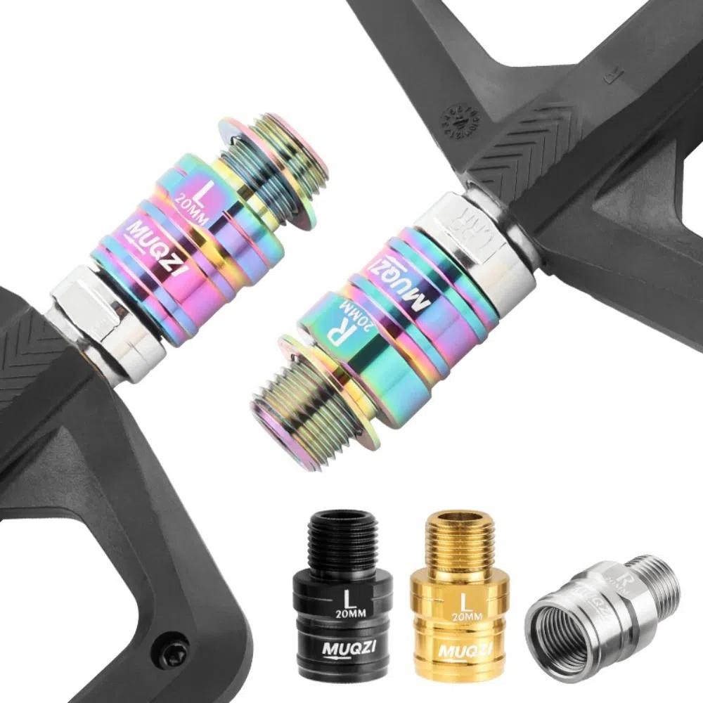 1 Pair Titanium Zinc Zinc Alloy Pedal Extender 9/16 Bicycle Pedal Extension Bolts  Folding Bicycle