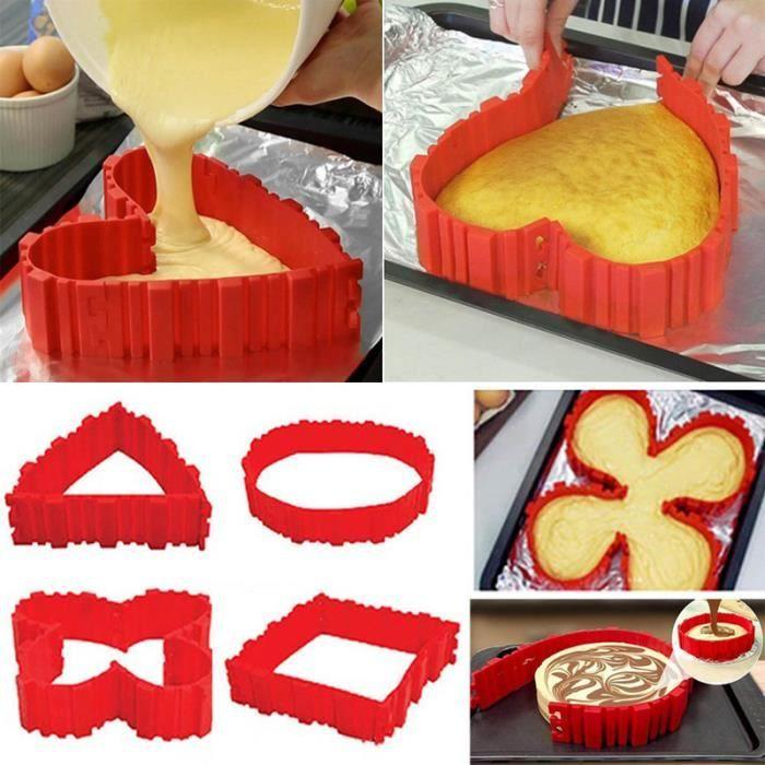 Moule en silicone - Magique - 4pcs - Forme de cœur - Résistant à 450°F - Multifonctionnel