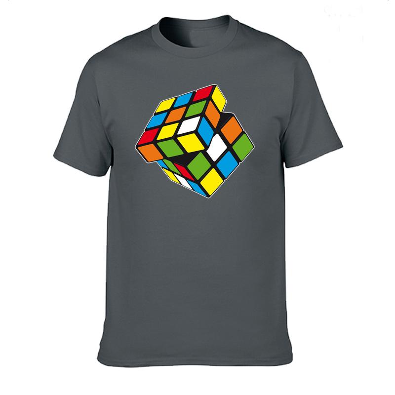 2024 Fun Unisexs High Quality Rubiks Cube T Shirt Casual T Shirt Unisex 100 Cotton Short Sleeve Vintage Big Size Quality Tops Tees