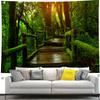 VIKAMA Forest Landscape Print Tapestry, For Living Room And Bedroom Home Decoration Wall Hanging, Washable And Dirt-Resistant.