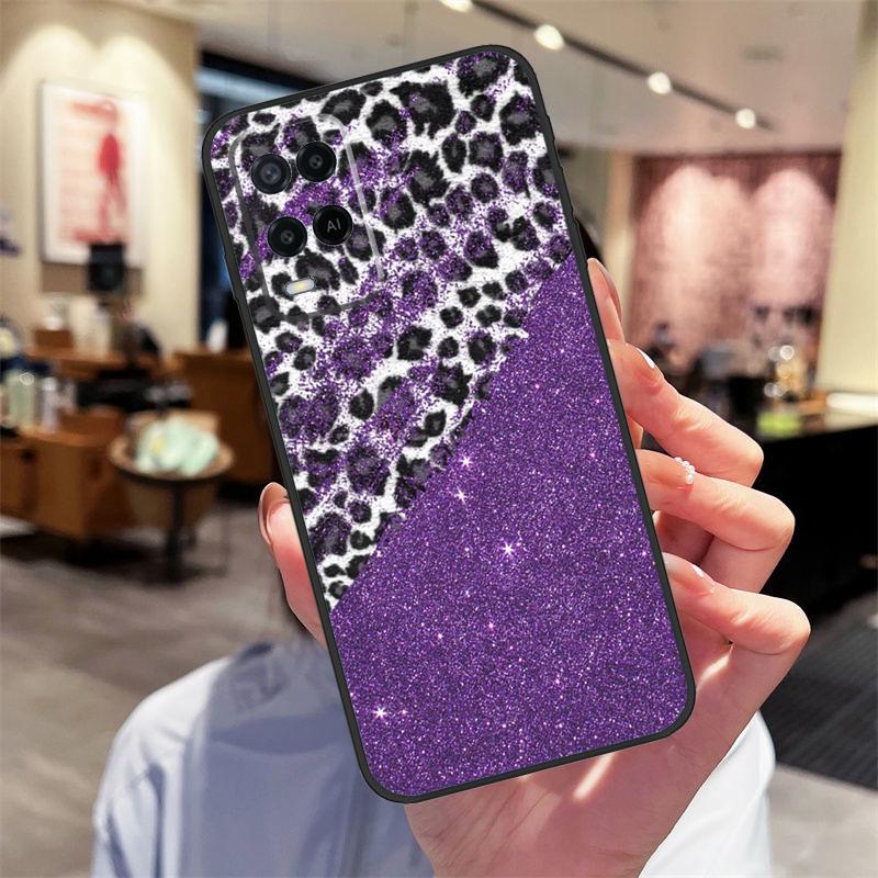 Leopard Print Case For Oppo A17 A77 A80 A40 A60 A98 A78 A18 A38 A58 A16 A76 A96 A74 A94 A54 A57S A15 Cover