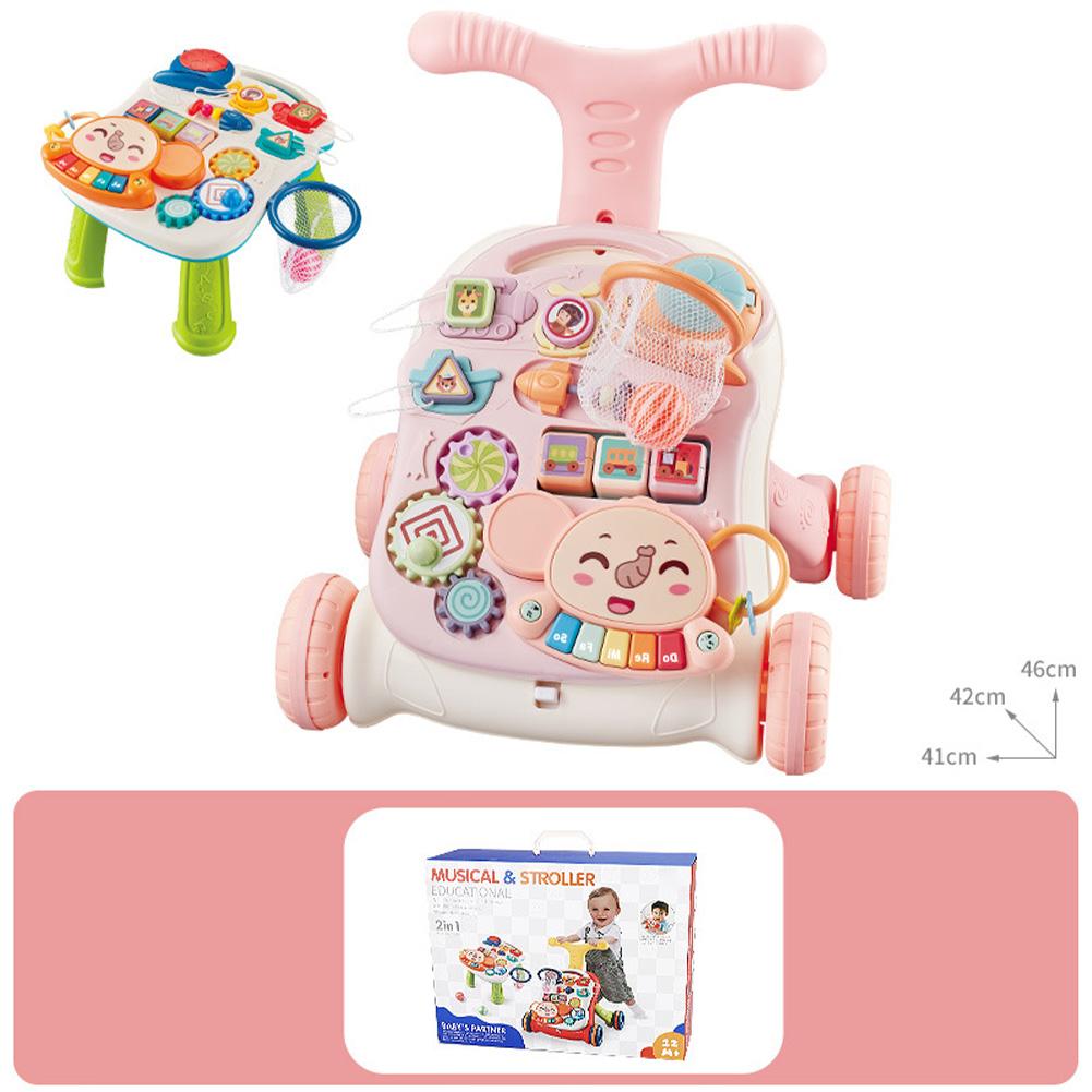 5 In 1 Baby Walker Sit To Stand Learning Walker With Activity Center Toddler Infant Push Walking Toys