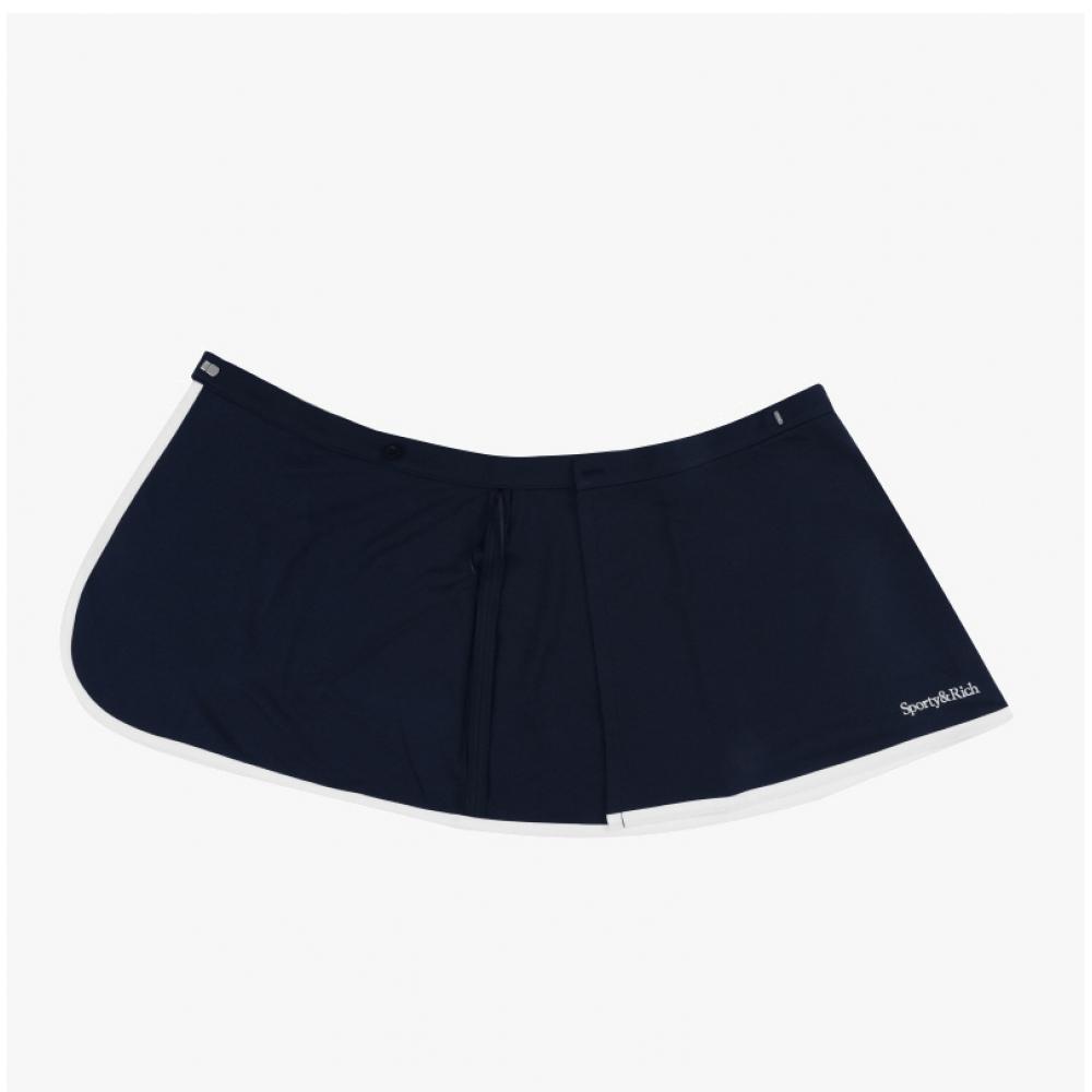 Sporty   Rich Sk009S408Sn Serif  Serif  Logo Wrap Women S Skirt