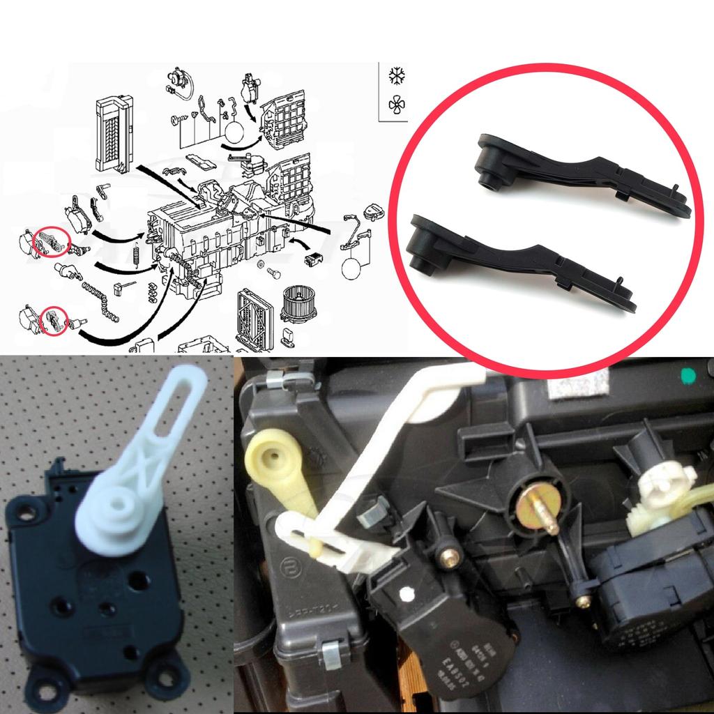 EDP128 2X Air Con Heating Ventilation Control Operating Lever Arm for A2038300033 Mercedes C W203 CL203 S203 CLC W209 CLK G W463