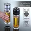 Etravel One-Touch Open Double-Layer Glass Tea Infuser Bottle