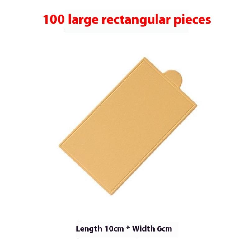 100pcs/set Cake Base Boards Paper Board Shape Dessert Tray Golden Mousse Mat Bottom Foam Christmas Cake Decoration Tools