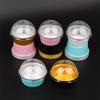 10Pcs 125Ml Ramekins With Dome Lids Aluminum Foil Baking Cups Cupcake Muffin Liners Pudding Dessert Cups For Wedding Birthday