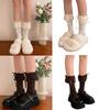 1 Pair Princess Style Dress Socks for Girls Sweet Frilly Socks Ballet Socks Ruffle Ankle Socks with Bows Lace Top Sock