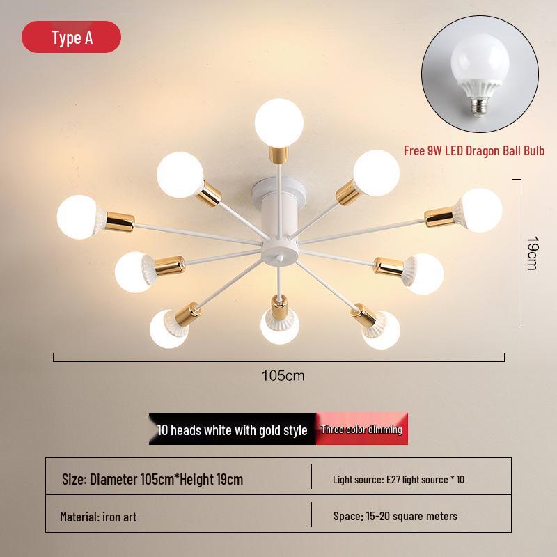 Nordic LED Ceiling Light: Modern Minimalist Design for Bedrooms & Living Rooms