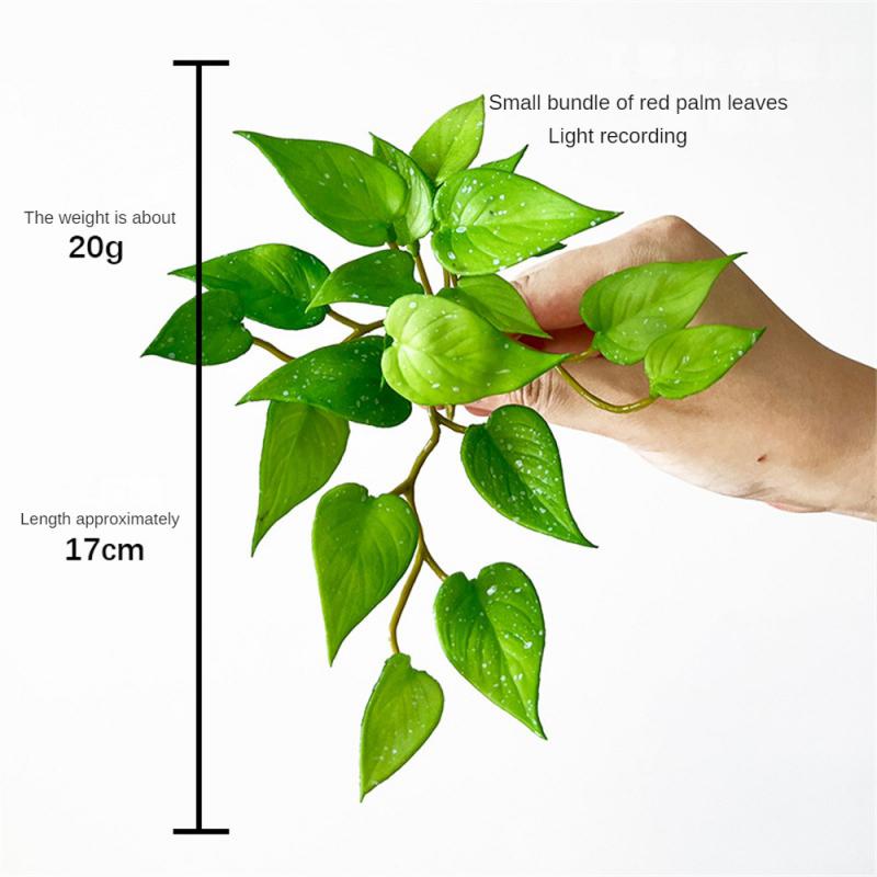 Soft Glue Succulent Plant Mini Artificial Leaves Copper Money Grass Anthurium Leaf Household Decor Desktop Display Party Supply